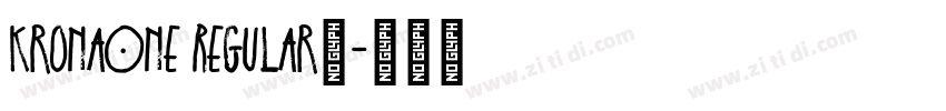 KronaOne Regular◆字体转换